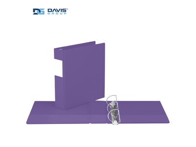 Davis Group Premium Economy 2" 3-Ring Non-View Binders, D-Ring, Purple, 6/Pack (2304-69-06)