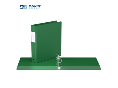 Davis Group Premium Economy 1 1/2" 3-Ring Non-View Binders, Green, 6/Pack (2312-04-06)