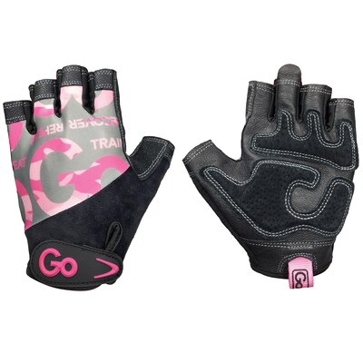 GoFit Women’s Pink Camo Premium Leather Elite Trainer Gloves, Small (GF-WLG-S/PC)