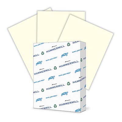 Hammermill Recycled Fore MP Colors Multipurpose Paper, 20 lbs., 8.5 x 11, Cream, 500 Sheets/Ream (HAM168030)