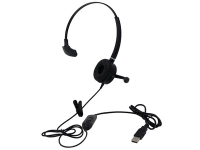 Spracht Noise Canceling Mono On-Ear Computer Headset, Black (HS-WD-USB-1)