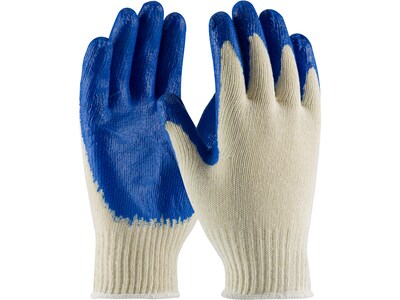 PIP Cotton/Polyester General Purpose Gloves, Medium, Natural/Blue, Dozen (39-C122/M)