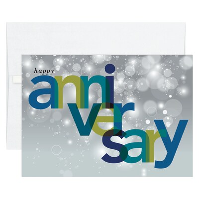 Custom Starlight Anniversary Cards with Envelopes, 7-7/8 x 5-5/8, 25 Cards per Set