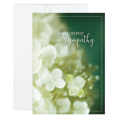 Custom Soft Sympathy Cards with Envelopes, 5-5/8" x 7-7/8", 25 Cards per Set