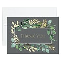 Custom Thank You Green Cards with Envelopes, 7-7/8 x 5-5/8, 25 Cards per Set