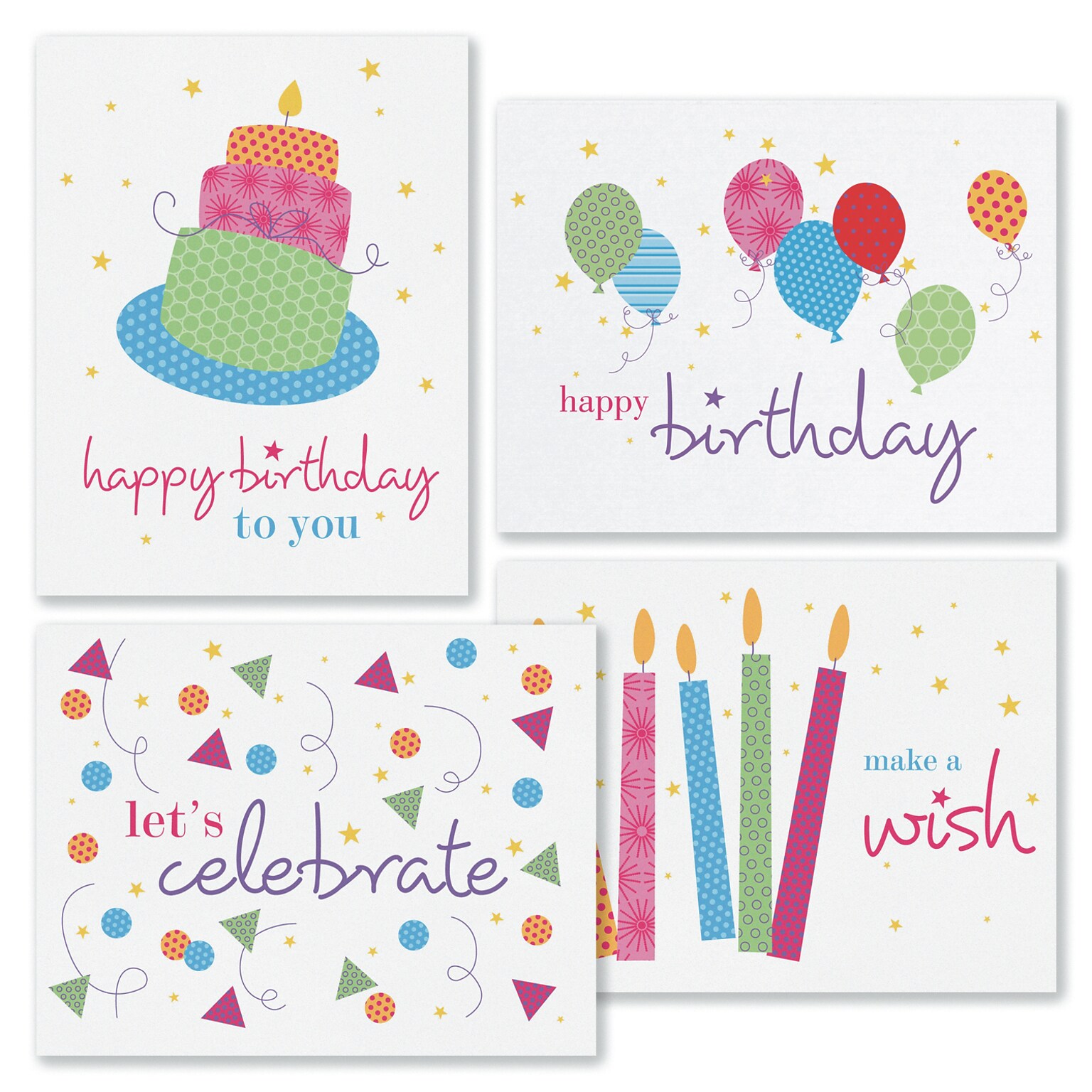 Birthday Card Assortment Pack, 40 Cards and Envelopes