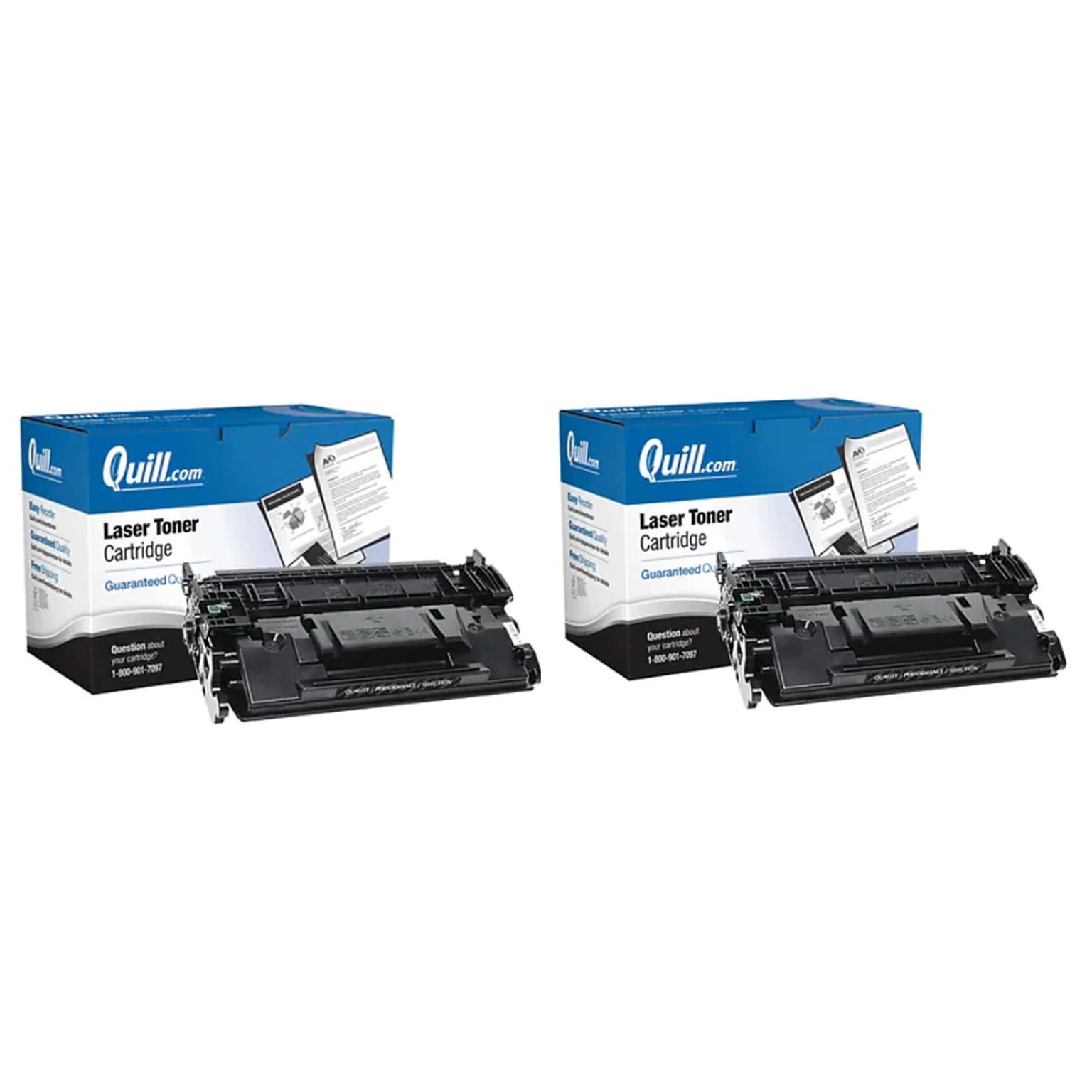 Quill Brand® Remanufactured Black High Yield Toner Cartridge Replacement for HP 26X, 2/PK (CF226XD) (Lifetime Warranty)