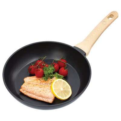 MasterChef Aluminum 10-Inch Frying Pan with Soft-Touch Bakelite Handle, Black, (VRD159102082)