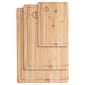 MasterChef 3-Piece 9x6-In., 12x8-In. & 15x10-In. Bamboo Cutting Board Set, Beige