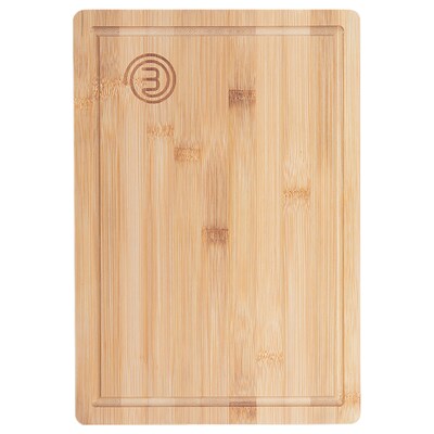MasterChef 3-Piece 9x6-In., 12x8-In. & 15x10-In. Bamboo Cutting Board Set, Beige