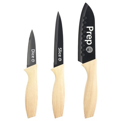MasterChef VRD259102050 Stainless Steel Knife Set with Ergonomic Handles, 3-Piece