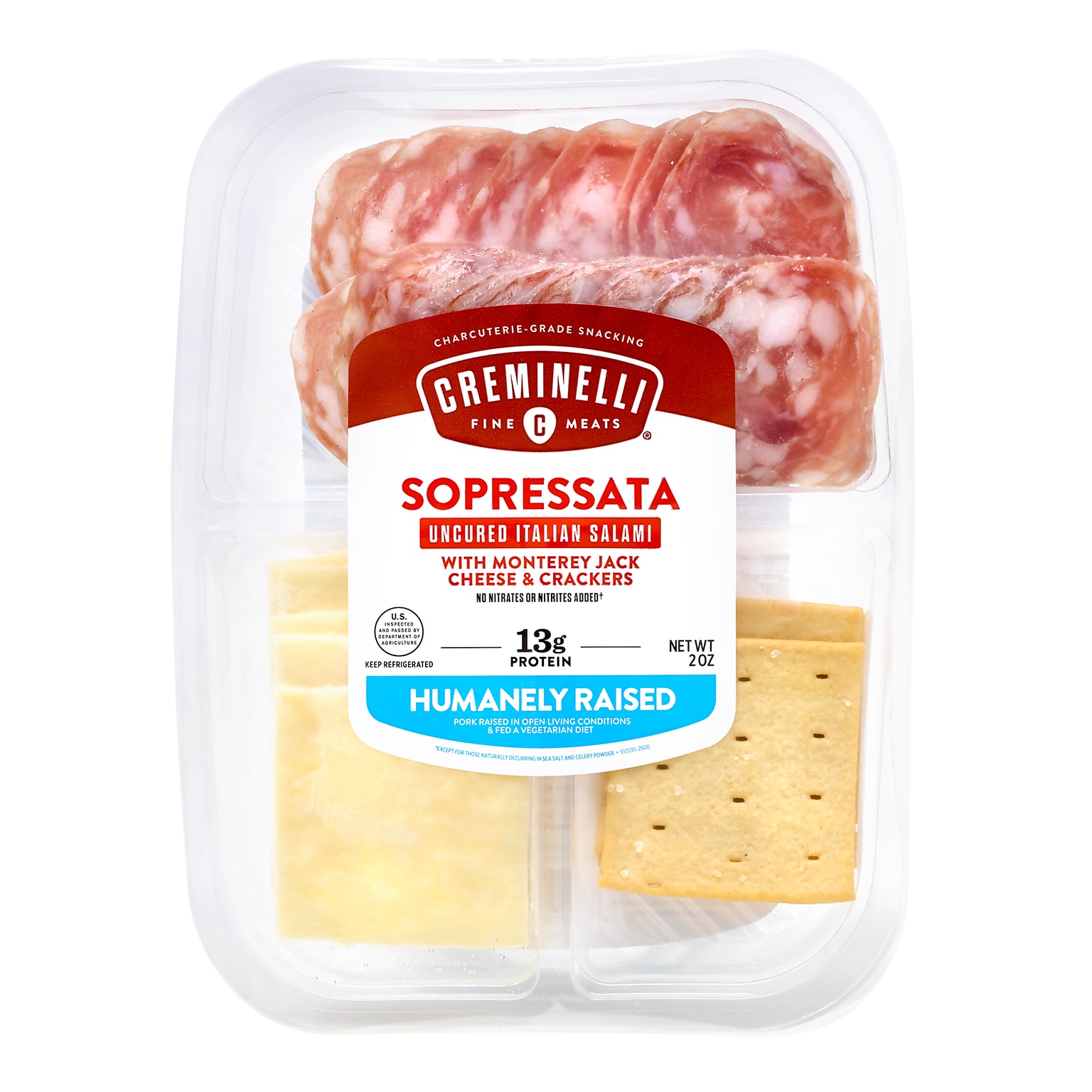 Creminelli Fine Meats Sopressata Cheese Bread Salami, 0.5 oz., 4/Pack (220-02085)