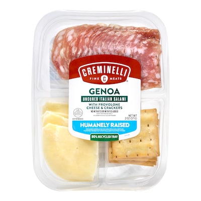 Creminelli Genoa, Provolone Cheese, Crackers, 2 Oz., 4 Pk.