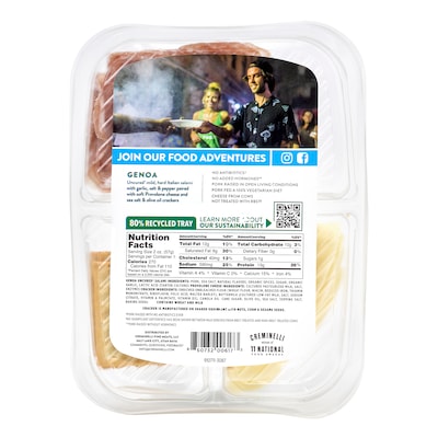 Creminelli Fine Meats Genoa Cheese Bread Salami, 0.5 oz., 4/Pack (220-02086)