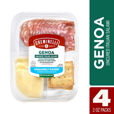 Creminelli Fine Meats Genoa Cheese Bread Salami, 0.5 oz., 4/Pack (220-02086)