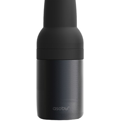 ASOBU Frosty Beer 2 Go Vacuum-Insulated Stainless Steel Can and Bottle Holder, Black (NA-FC2GBK)