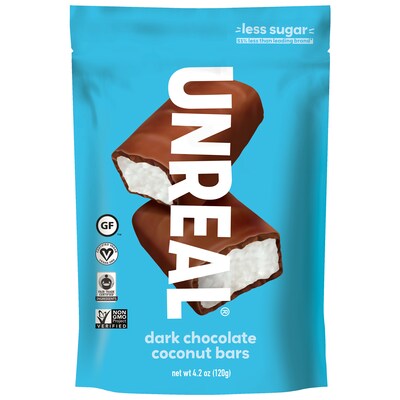 Unreal Dark Chocolate Coconut Bars, 4.2 Oz., 2 Pk