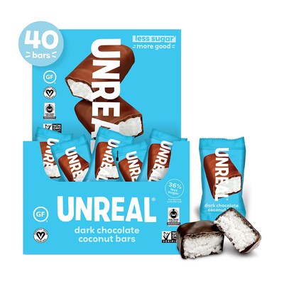 UNREAL Gluten Free Dark Chocolate Coconut Nut Bar, .53 oz., 40 Bars/Box (220-02087)