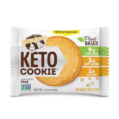 Lenny & Larrys Keto Gluten Free Peanut Butter Cookies, 1.6 oz., 12 Packs/Box (220-02084)