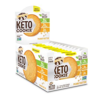Lenny & Larry's Keto Gluten Free Peanut Butter Cookies, 1.6 oz., 12 Packs/Box (220-02084)
