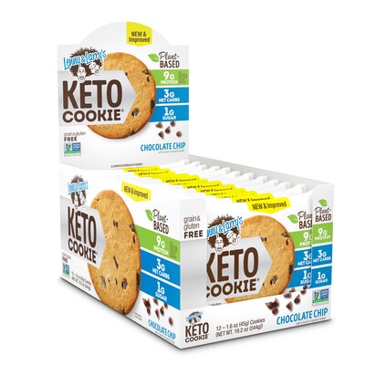 Lenny & Larry's Keto Gluten Free Chocolate Chip Cookies, 1.6 oz., 12 Packs/Box (220-02083)