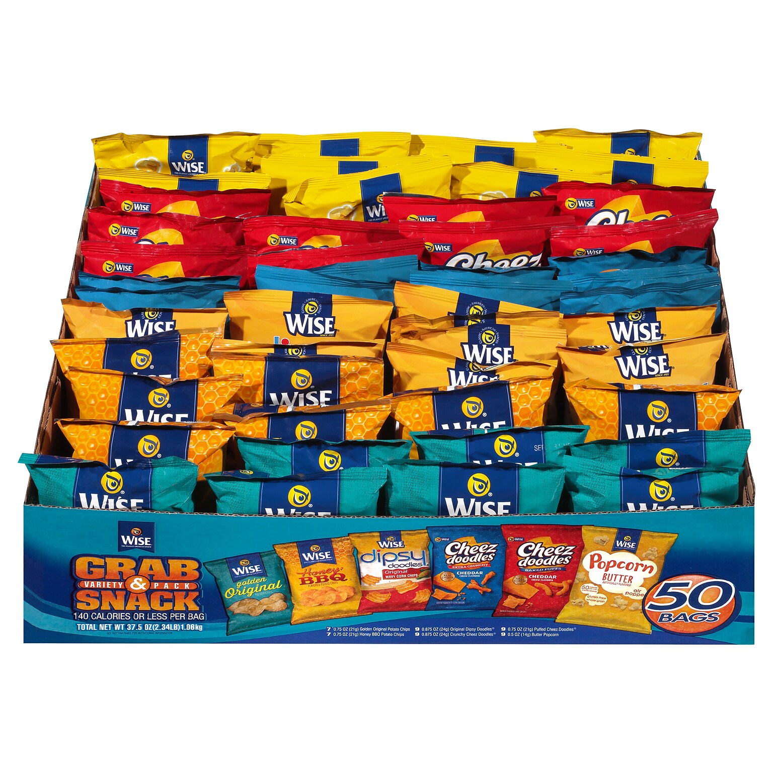 Wise Grab & Snack Variety Pack, 50 Bags/Pack (220-02063)