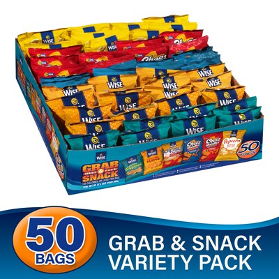 Wise Grab & Snack Variety Pack, 50 Bags/Pack (220-02063)