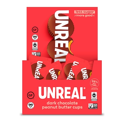 Unreal Dark Chocolate Peanut Butter Cups, 0.53 Oz., 40 Ct.