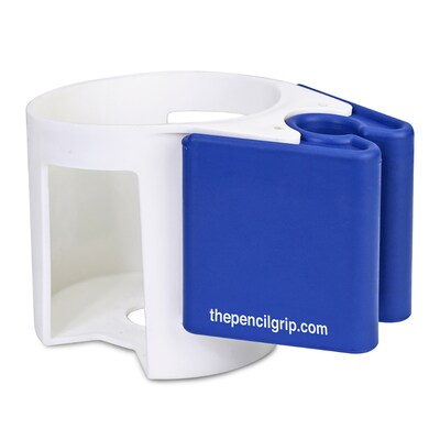 The Pencil Grip Hydro Holdr Clip-On Bottle Holder, White/Blue, 6/Pack (TPG82006)