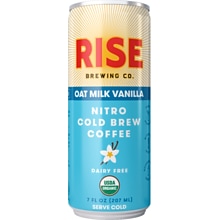 RISE Brewing Co. Oat Milk Vanilla Nitro Cold Brew Coffee, 7 oz., 12/Carton (FG-SS-014-007-012)