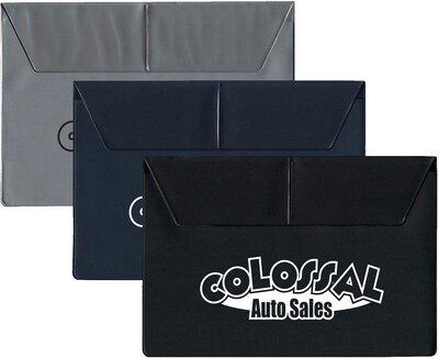Custom Document Case With Two Pockets On The Flap