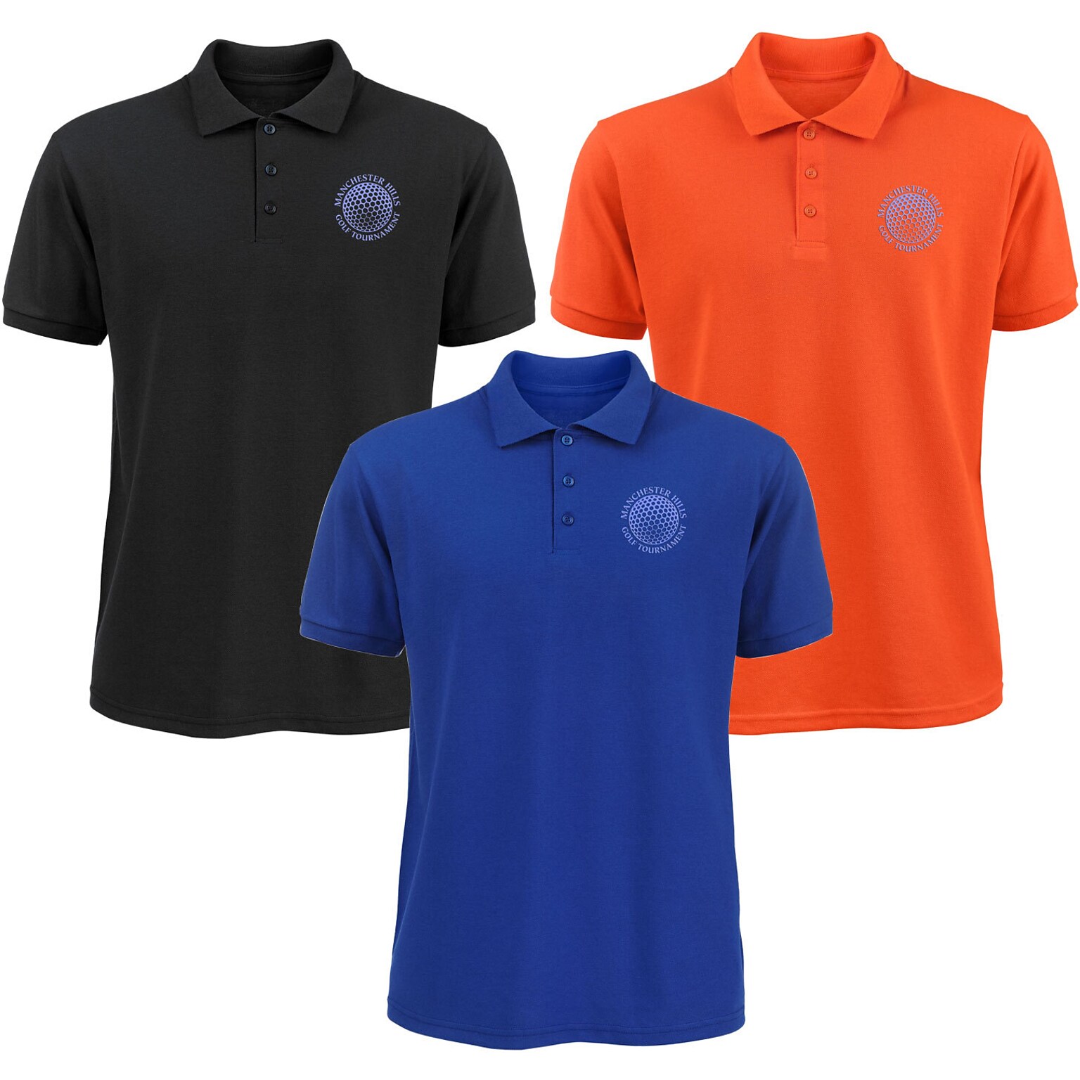 Custom Embroidered Mens 50/50 Polo Shirt