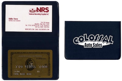 Custom Fold Over Card Case With 2 Clear Pockets