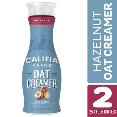 Califia Farms Hazelnut Oat Creamer, 25.4 Oz, 2PK