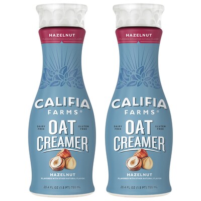 Califia Farms Hazelnut Oat Creamer, 25.4 Oz, 2PK