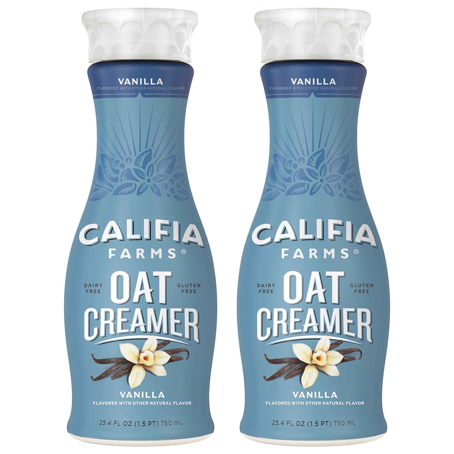 Califia Farms Vanilla Oat Milk Liquid Creamer, 25.4 oz, 2Pack (600-00278)