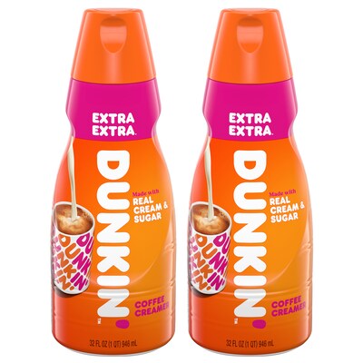 Dunkin' Extra Extra Coffee Creamer, 32 Oz, 2PK
