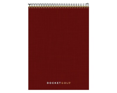 TOPS Docket Gold Project Planner, 8-1/2 x 11-3/4, Project Ruled, Burgundy, Canary Paper, 70 Sheets