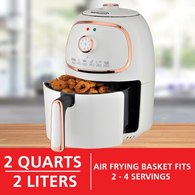 Brentwood 2-Qt. 1,200-Watt Electric Air Fryer with Timer and Temperature Control (White), (AF-202W)