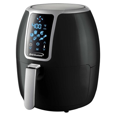 Brentwood 4-Qt. 1,400-Watt Electric Digital Air Fryer, (AF-400DBK)