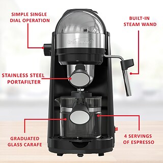 Brentwood GA-135BK Espresso and Cappuccino Maker - Black