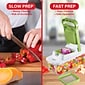 Brentwood Food Chopper and Vegetable Dicer with 6.75-Cup Storage Container and Stainless Steel Blades, (KA-5022G)