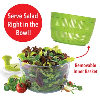 Brentwood Salad Spinner with 5-Qt. Serving Bowl, (KA-5030G)