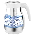 Brentwood Cordless Glass Electric Kettle with Tea Infuser and Swivel Base, 1.79-Qt., White (KT-1962W