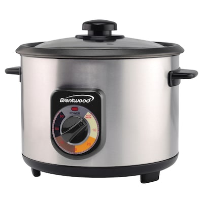 Brentwood 10-Cup Uncooked/20-Cup Cooked 700-Watt Stainless Steel Crunchy Persian Rice Cooker with Lid, Blue (TS-1020S)