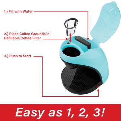 Brentwood Single-Serve Coffee Maker with Mug, Blue (TS-112BL)