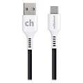 cellhelmet Charge and Sync USB-C to USB-A Round Cable, 3 (CABLE-C-A-3-R-G)