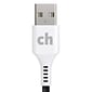 cellhelmet Charge and Sync USB-C to USB-A Round Cable, 3' (CABLE-C-A-3-R-G)