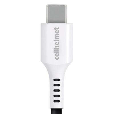 cellhelmet Charge and Sync USB-C to USB-A Round Cable, 3' (CABLE-C-A-3-R-G)