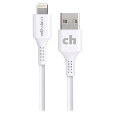 cellhelmet Charge and Sync USB-A to Lightning Round Cable, 6' (CABLE-LIGHT-A-6-R-W)